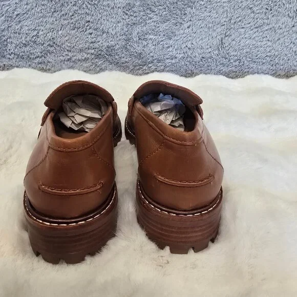 Madewell Corinne Lugsole Loafer NE526 Women's Sizes Dried Maple Leather Size 5.5 - Picture 3 of 8